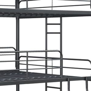 Black Triple Bunk Bed for Kids Full/Full/Full Size Furniture - Product Image 5