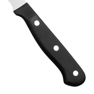 Cuchillos profesionales para rebanar con filo hueco, hoja larga y estrecha de acero inoxidable, mango negro con triple remache para trinchar carne y asar. - Product Image 6