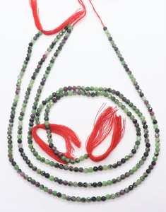 AAA Natural <b>Ruby</b> Zoisite 3mm Micro Faceted Rondelle Beads 13 Inch Strand Semi Precious Gemstone Loose Beads for Jewelry Making - Product Image 3