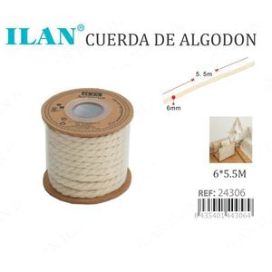 Corda di cotone Iln 6 mm x 5,5 m per artigianato e decorazioni - Product Image 3