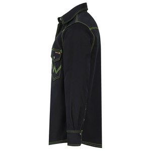 Fire Resistant <b>Welding</b> FR <b>Shirts</b> Two Tone Fluorescent Black Triple Stitching 100% Cotton Heat Resistant 300-500C Respirator - Product Image 3