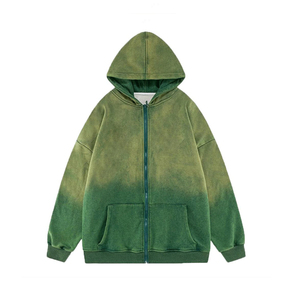 Wholesale College Style <b>Zip</b> Hoodie Premium Campus Wear Hoodie Men OEM Custom Production - Product Image 2