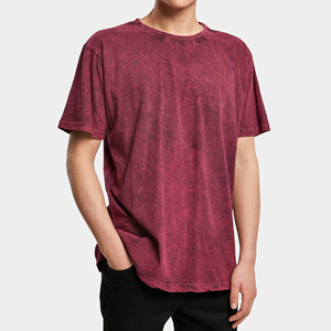T-shirt Homme Délavé à l'Acide, Fournisseur Direct Usine, Faible MOQ, Coupe Confortable, Léger, Vente en Gros, Haute Qualité, 100% Coton - Product Image 3