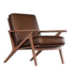 Sillón Simple de Madera de Teca Estilo Japandi - Product Image 1