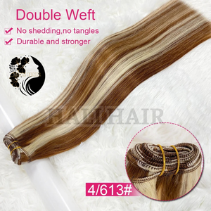 Extensiones de cabello humano Remy vietnamita Super doble dibujado de alta calidad 100% trama recta sin caída teñida para salones - Product Image 5