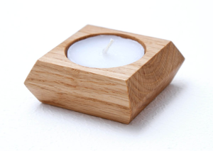 Support à bougies rustique en bois pour décorations de Noël, support à bougies pilier en bois fait main, bougies chauffe-plat - Product Image 3