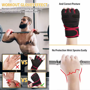 Professional Weight Lifting Gym <b>Gloves</b> Anti Slip Palm Workout <b>Gloves</b> Breathable Fitness Training <b>Gloves</b> OEM ODM Available - Product Image 6