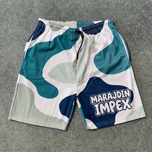 Custom Double <b>Layers</b> Sublimation Eco-Friendly Breathable Polyester Casual Men's Shorts 5 Inch Inseam Gym Basketball Mesh Knee - Product Image 4