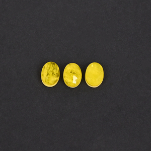 Hidrodoblete Natural Arcoíris Amarillo de 4.6 Quilates (3 Piezas), Gema Suelta de Forma Ovalada de 8x6mm - Product Image 4