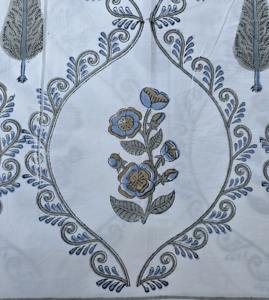 Juego de Ropa de Cama de Algodón Percal 200 Hilos, Estampado Floral a Mano de Jaipur, Ecológico, Multicolor, para Uso en el Hogar y Bodas - Product Image 2