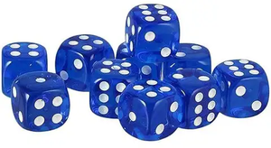 Blue Resin Eco-Friendly Handmade <b>Dice</b> <b>Set</b> with Clear White Pips 12 Pieces Customized Shape & Logo Home Decor Gaming <b>Dice</b> - Product Image 4