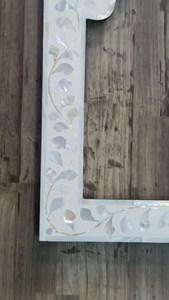 Floral Vintage Mother of Pearl Inlay Picture <b>Frame</b>: Handmade Floral Decor - Product Image 5