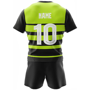 Maillot de football rayé bleu et noir pour homme, manches courtes, tissu respirant, uniforme d'équipe, taille adulte - Product Image 6