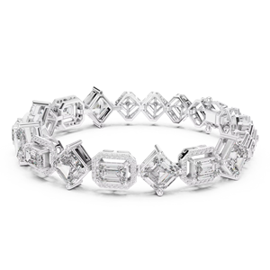 Joyería de Boda Perfecta, Brazalete de Diamantes Cultivados en Laboratorio, Oro de 18K, Platino, Brazalete de Plata de Ley 925 para Mujer, Regalo para Ella - Product Image 1