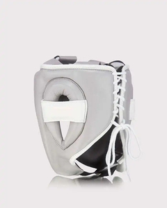 Protège-tête de boxe professionnel personnalisé de qualité supérieure, blanc, avec barre de protection des joues, respirant et réglable - Product Image 4