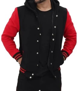 High Quality <b>Men's</b> Letterman Varsity <b>Jackets</b> Custom Embroidered <b>Leather</b> Sleeves Wool Winter-Manufacturer Direct Wholesale - Product Image 2