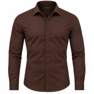 Elegant Office Wear Dress <b>Shirts</b> <b>White</b> Dress <b>Shirts</b> Slim <b>Long</b> <b>Sleeve</b> Solid Color Formal Working Uniforms <b>Shirts</b> for <b>Men</b> - Product Image 2