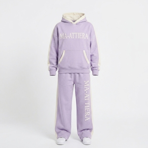 Conjunto Deportivo de Dos Piezas para Mujer, Sudadera con Capucha Extra Grande de Felpa y Pantalones Anchos, Ropa Personalizada - Product Image 4