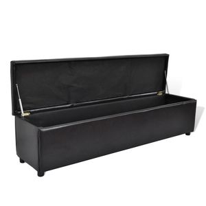 Panca portaoggetti nera di grandi dimensioni per l'organizzazione domestica - Product Image 4