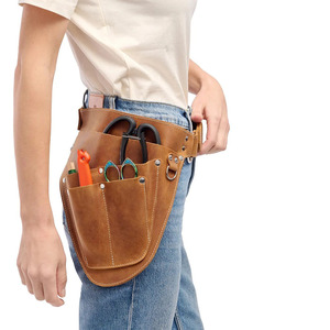 Cinturón de herramientas de floristería de cuero de primera calidad, organizador de jardinería duradero, hecho a mano, con bolsa ajustable para la cintura, logotipo personalizado a bajo precio. - Product Image 3