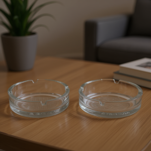Set di 2 Posacenere in Vetro Cristallo ROYANA 10,5 CM - Product Image 1