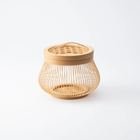 Hochwertige hand gewebte Rattan Box mit Deckel Kunst handwerk Geschenk Dekoration Zubehör Vietnam esi scher Hersteller für Wohnkultur