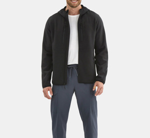 Zipper Pocket Men Fleece Jacket Breathable Stand Collar Secure Storage Sport Coat Concealed <b>Zip</b> Performance Athletic Outerwear - Product Image 4