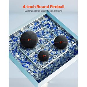 Bolas de Fuego de Cerámica de 4 Pulgadas, 12 Piezas, Piedras de Fuego Redondas Reutilizables, Rocas de Lava para Uso en Interiores y Exteriores, Rocas Decorativas para Fogatas - Product Image 2