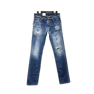 Trendy Edge Look Logotipo de marca personalizado Jeans ajustados rasgados desgastados Parches negros descoloridos de moda Pantalones de mezclilla lavados Hombres Bangladesh - Product Image 3