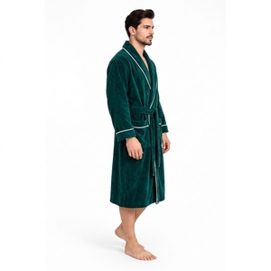 Camisón Largo para Hombre, Pijama Grueso para Mantener el Calor y la Comodidad, Bata de Baño de Franela, Camisón Grueso para Hombre - Product Image 4