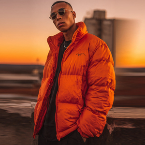 Chaqueta Acolchada Estampada de Otoño Invierno para Hombre, Abrigo Casual con Capucha, Chaqueta de Algodón con Capucha, Chaqueta Acolchada con Cuello Alto para Hombre - Product Image 6