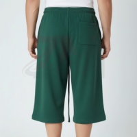 Shorts pour hommes en coton 100% avec logo imprimé personnalisé, style streetwear ample, couleur unie, taille élastique, pour la course en extérieur