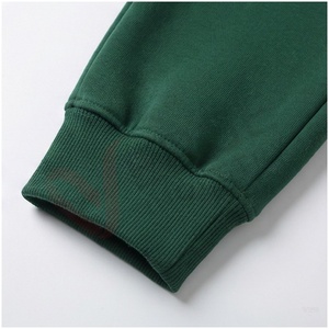Conjunto Deportivo Verde para Hombre, Manga Larga, con Capucha y Cordón Ajustable, Color Sólido, Transpirable, Corte Regular, para Otoño - Product Image 6