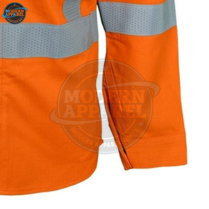 Camisas de Trabajo Reflectantes de Alta Calidad, Uniformes Industriales, Camisa de Trabajo de Algodón y Poliéster, Precio de Fábrica OEM, Gran Venta - Product Image 5