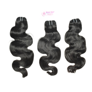 Extensiones de Cabello Humano Remy de Onda Corporal de Alta Densidad con Puntas Completas y Cutícula Alineada, Corte Recto, de Una Sola Capa, Estilo Templo Indio - Product Image 3