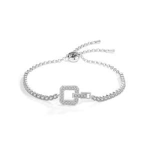 Pulsera de Lujo con Diamantes de Imitación y Circonitas Ajustable Tipo Cadena de Tenis para Mujer, Joyería Fina con Microincrustaciones de Circonitas y Pedrería - Product Image 1