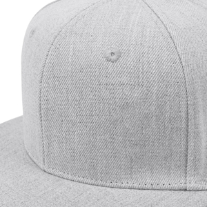 Gorra Snapback Gris de 6 Paneles, Unisex, de Sarga de Algodón, Ajustada, Estilo Béisbol, Color Sólido, Talla Adulto 58-60CM - Product Image 4