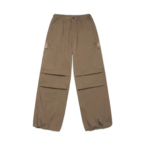 Pantalones Cargo de Pierna Ancha para Hombre, Cintura Elástica, Múltiples Bolsillos, Transpirables, Estilo Ropa de Trabajo, Material de Lona, Temporada de Otoño - Product Image 1