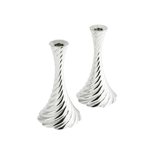 Wholesale Modern Silver Finish Candle Holder <b>Cast</b> Aluminum Home Decorative Candle Stick Holder Handmade Customized - Product Image 2