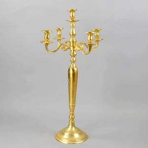 Decorative <b>tall</b> metal candelabra candle stand centerpiece for weddings <b>dining</b> <b>table</b> elegant modern home decor accent - Product Image 4