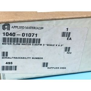 AMAT 1040-01071 Débitmètre d'eau 3,5 GPM 3 " SCALE X - Équipements et pièces semi-conducteurs de renommée mondiale - Product Image 5