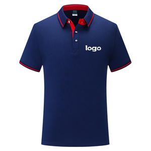 Chemise pour homme bleu foncé à manches courtes, tissée, avec col et poignets à carreaux, style décontracté, coupe classique, 100% polyester respirant - Product Image 3