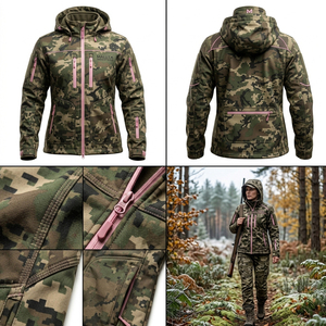 Chaqueta de Caza Impermeable con Logotipo Personalizado para Hombre, Chaqueta Deportiva de Exterior Transpirable, Térmica, Resistente al Viento y que Absorbe la Humedad - Product Image 6