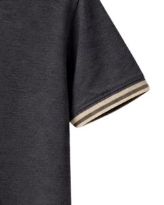 เสื้อโปโลผู้ชายสีเทาชาร์โคล คอซิป แขนสั้น คอริบ ผลิตตามสั่ง สำหรับฤดูร้อน ขายส่ง - Product Image 5