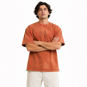 Camiseta Clásica de Hombros Caídos con Efecto Desgastado por el Sol, con Material de Algodón Resistente y Sensación Suave y Cómoda Durante Todo el Día - Product Image 4