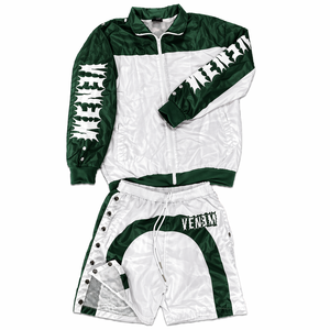 Ensemble coupe-vent personnalisé avec fermeture éclair, veste courte grande taille pour l'hiver, ensemble de survêtement deux pièces - Product Image 1