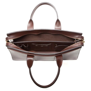 Premium Full Grain Genuine Leather Briefcase for Men Business Office Laptop Bag with Adjustable Shoulder Strap - Product Image 6