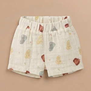 <b>Cot</b> & Candy Organic Muslin Jhabla <b>Set</b> Fruity Fun Oversized Shirt with Shorts Baby Boy's Summer Outfit 0-6 Months - Product Image 4
