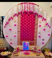Guirlande artificielle de fleurs de lotus en jasmin, centre de table décoratif, toran fait main, suspension murale ou de porte, style moderne, écologique, Fête des Pères