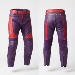Pantalones de Motociclismo de Cuero Genuino Hechos a Mano para Hombre y Mujer, Tallas Personalizadas, Equipamiento de Carreras - Product Image 3